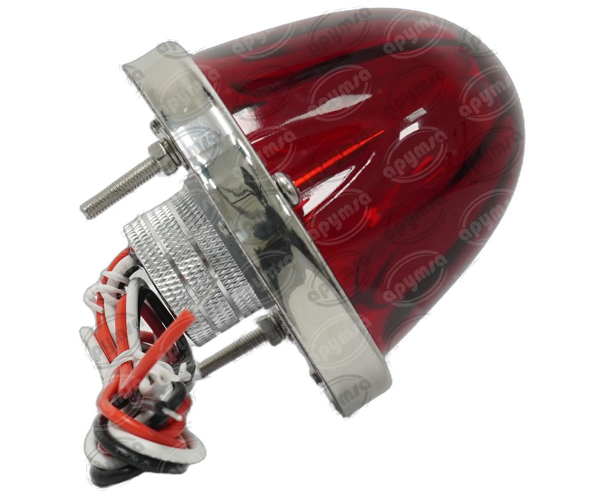 PLAFON LEDS TRANSPARENTE 3" 12 LEDS 10/30V VIDRIO ROJO+RGB QBH STAR WATERMELON 