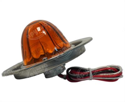 PLAFON LEDS AMBAR 4" 2 LEDS 10/30V VIDRIO FOCO CAMBIABLE QBH STAR WATERMELON 