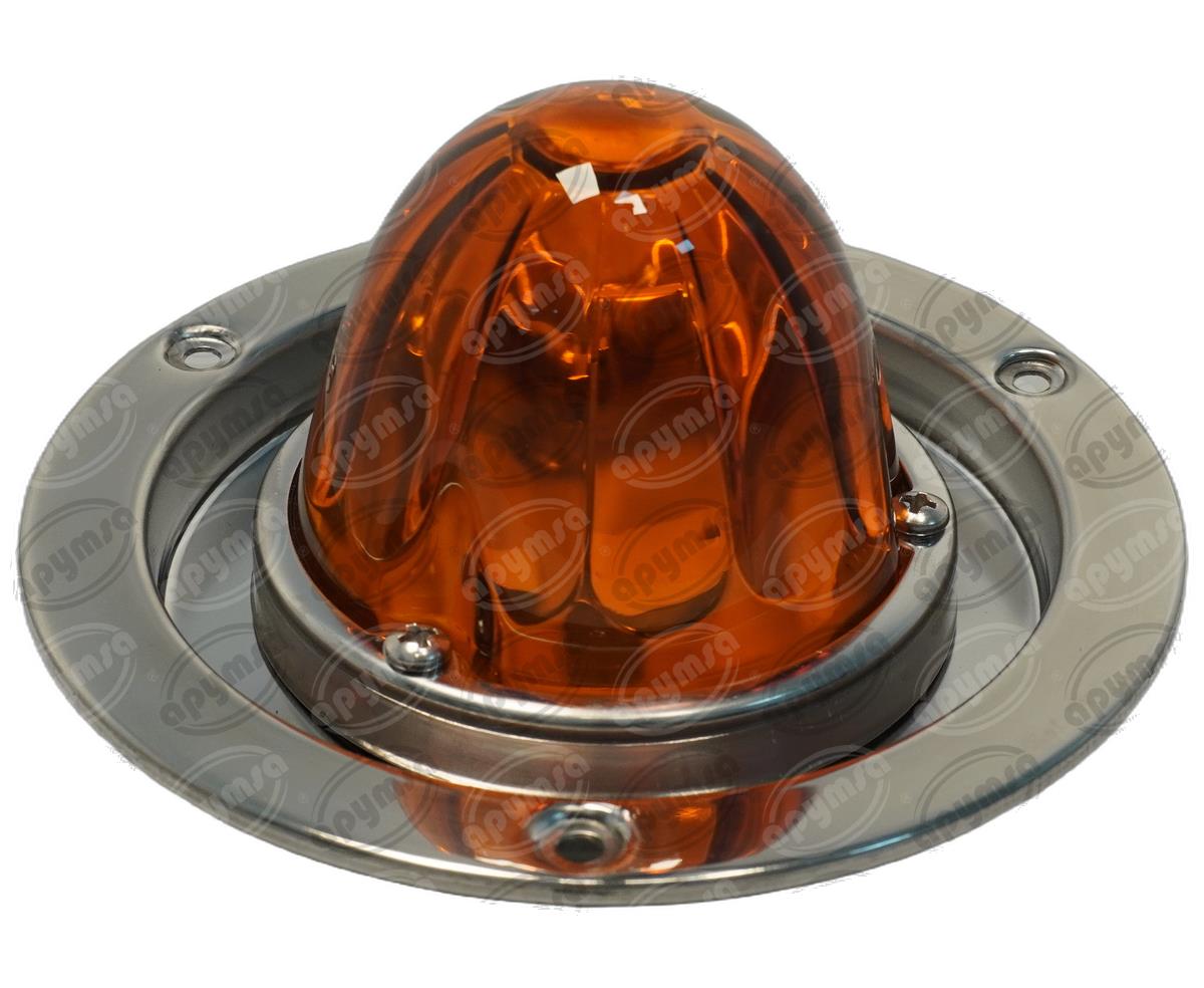 PLAFON LEDS AMBAR 4" 2 LEDS 10/30V VIDRIO FOCO CAMBIABLE QBH STAR WATERMELON 