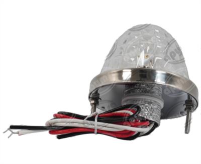 PLAFON LEDS TRANSPARENTE 3" 2 LEDS 10/30V VIDRIO CORTADO FOCO CAMBIABLE AMBAR/VERDE QBH STAR WATERMELON 