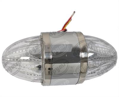 PLAFON LEDS TRANSPARENTE 4" 8 LEDS 10/30V PLASTICO AMBAR/MORADO QBH STAR WATERMELON 