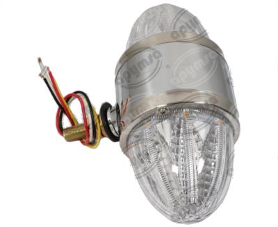 PLAFON LEDS TRANSPARENTE 4" 8 LEDS 10/30V PLASTICO AMBAR/MORADO QBH STAR WATERMELON 