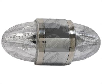 PLAFON LEDS TRANSPARENTE 4" 8 LEDS 10/30V PLASTICO AMBAR/MORADO QBH STAR WATERMELON 