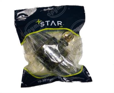 PLAFON LEDS TRANSPARENTE 4" 8 LEDS 10/30V PLASTICO AMBAR/MORADO QBH STAR WATERMELON 