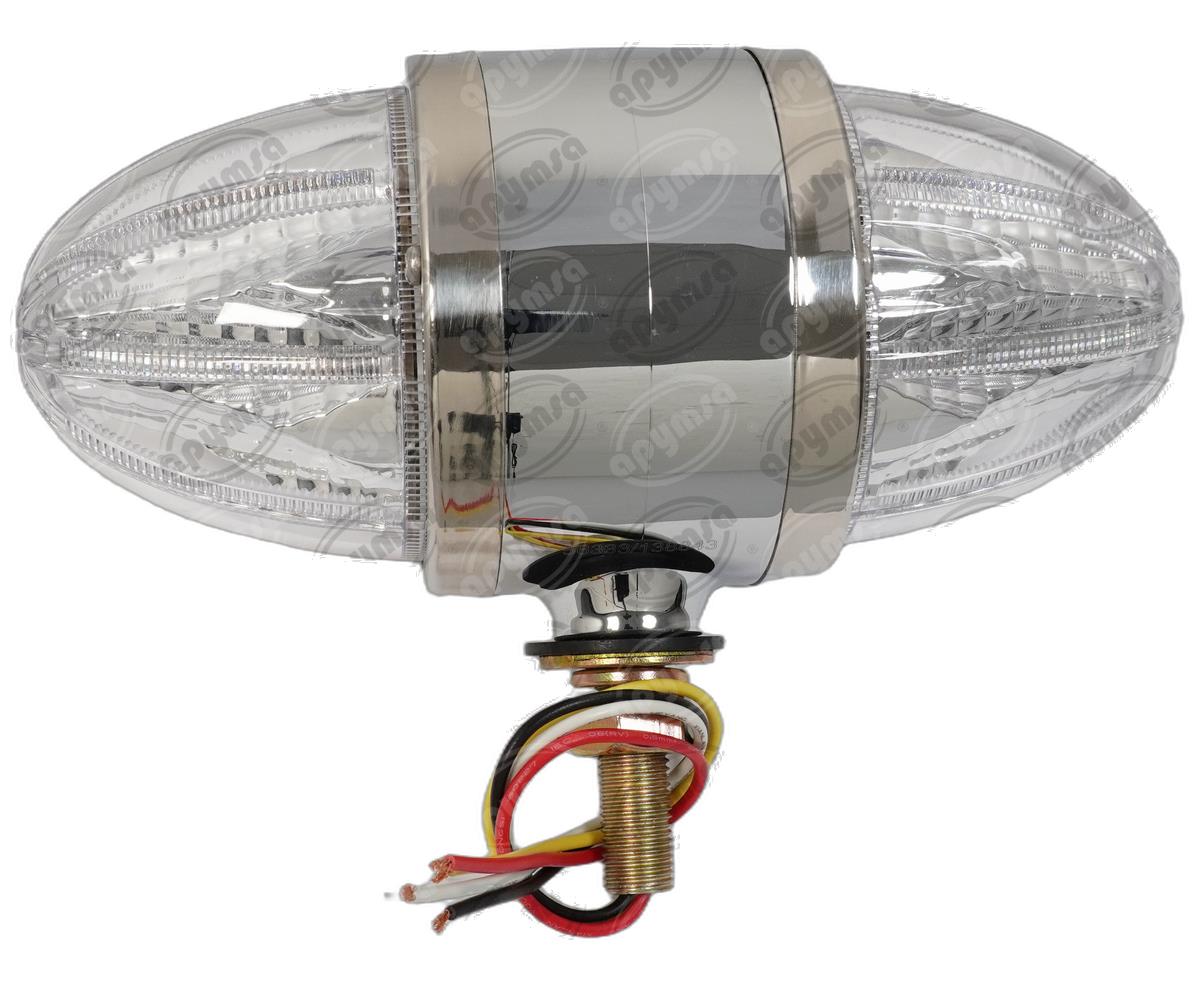 PLAFON LEDS TRANSPARENTE 4" 8 LEDS 10/30V PLASTICO AMBAR/MORADO QBH STAR WATERMELON 