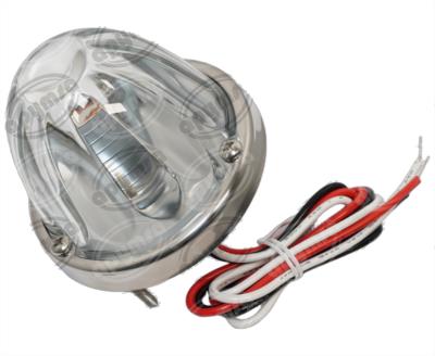 PLAFON LEDS TRANSPARENTE 3" 2 LEDS 10/30V VIDRIO AMBAR/AZUL FOCO CAMBIABLE QBH STAR WATERMELON 