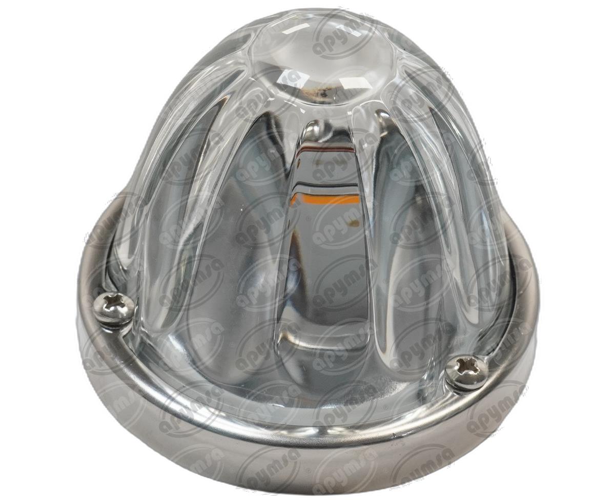 PLAFON LEDS TRANSPARENTE 3" 2 LEDS 10/30V VIDRIO AMBAR/AZUL FOCO CAMBIABLE QBH STAR WATERMELON 