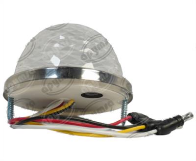 PLAFON LEDS TRANSPARENTE 3" 17 LEDS 10/30V PLASTICO ROJO/VERDE QBH STAR WATERMELON 