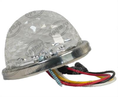 PLAFON LEDS TRANSPARENTE 3" 17 LEDS 10/30V PLASTICO ROJO/VERDE QBH STAR WATERMELON 