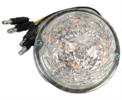 PLAFON LEDS TRANSPARENTE 3" 17 LEDS 10/30V PLASTICO ROJO/VERDE QBH STAR WATERMELON 