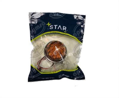 PLAFON LEDS AMBAR 3" 17 LEDS 10/30V PLASTICO QBH STAR WATERMELON 