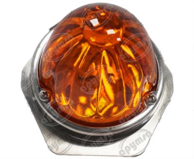 PLAFON LEDS AMBAR 3" 10/30V VIDRIO CON BASE ACERO INOXIDABLE QBH STAR WATERMELON 