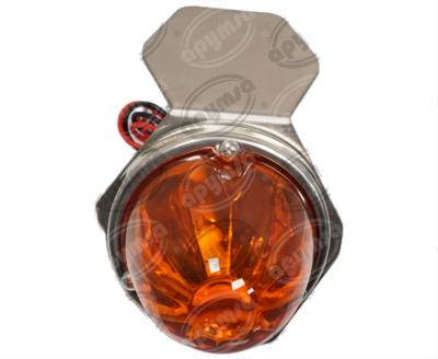 PLAFON LEDS AMBAR 3" 10/30V VIDRIO CON BASE ACERO INOXIDABLE QBH STAR WATERMELON 