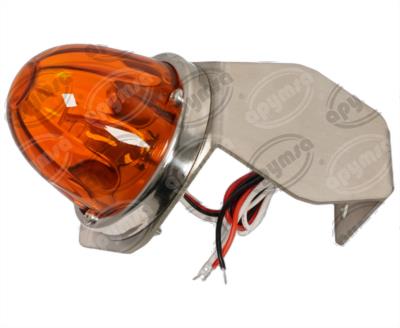 PLAFON LEDS AMBAR 3" 10/30V VIDRIO CON BASE ACERO INOXIDABLE QBH STAR WATERMELON 