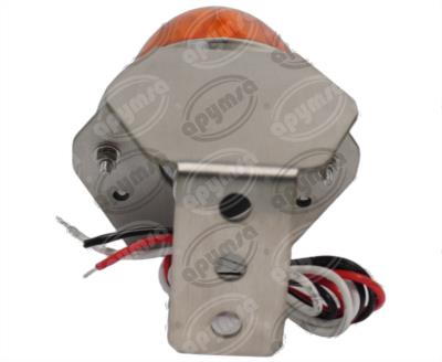 PLAFON LEDS AMBAR 3" 10/30V VIDRIO CON BASE ACERO INOXIDABLE QBH STAR WATERMELON 