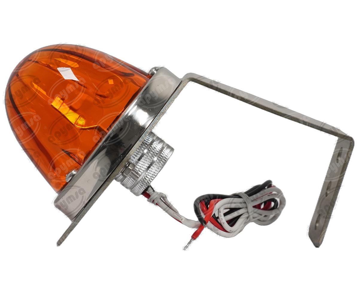 PLAFON LEDS AMBAR 3" 10/30V VIDRIO CON BASE ACERO INOXIDABLE QBH STAR WATERMELON 