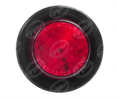PLAFON LEDS MICA ROJA 2" 9 LEDS 12V - 24V CON GROMMET TRAKTOLAMP 8091R 