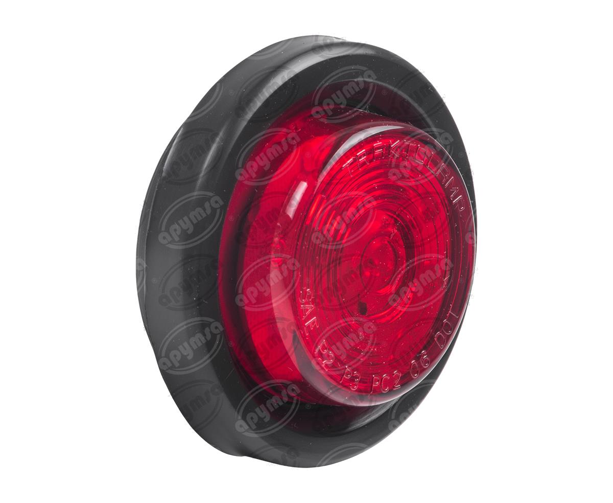 PLAFON LEDS MICA ROJA 2" 9 LEDS 12V - 24V CON GROMMET TRAKTOLAMP 8091R 