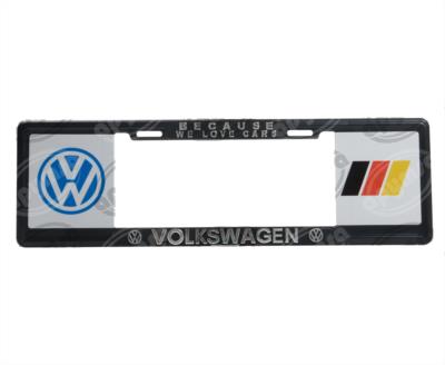 PORTA PLACA AUTOMOTRIZ TIPO EUROPEA VW ( BECAUSE LOGO VW-FRANJAS ) PZA EXTREME A125-E-NT 