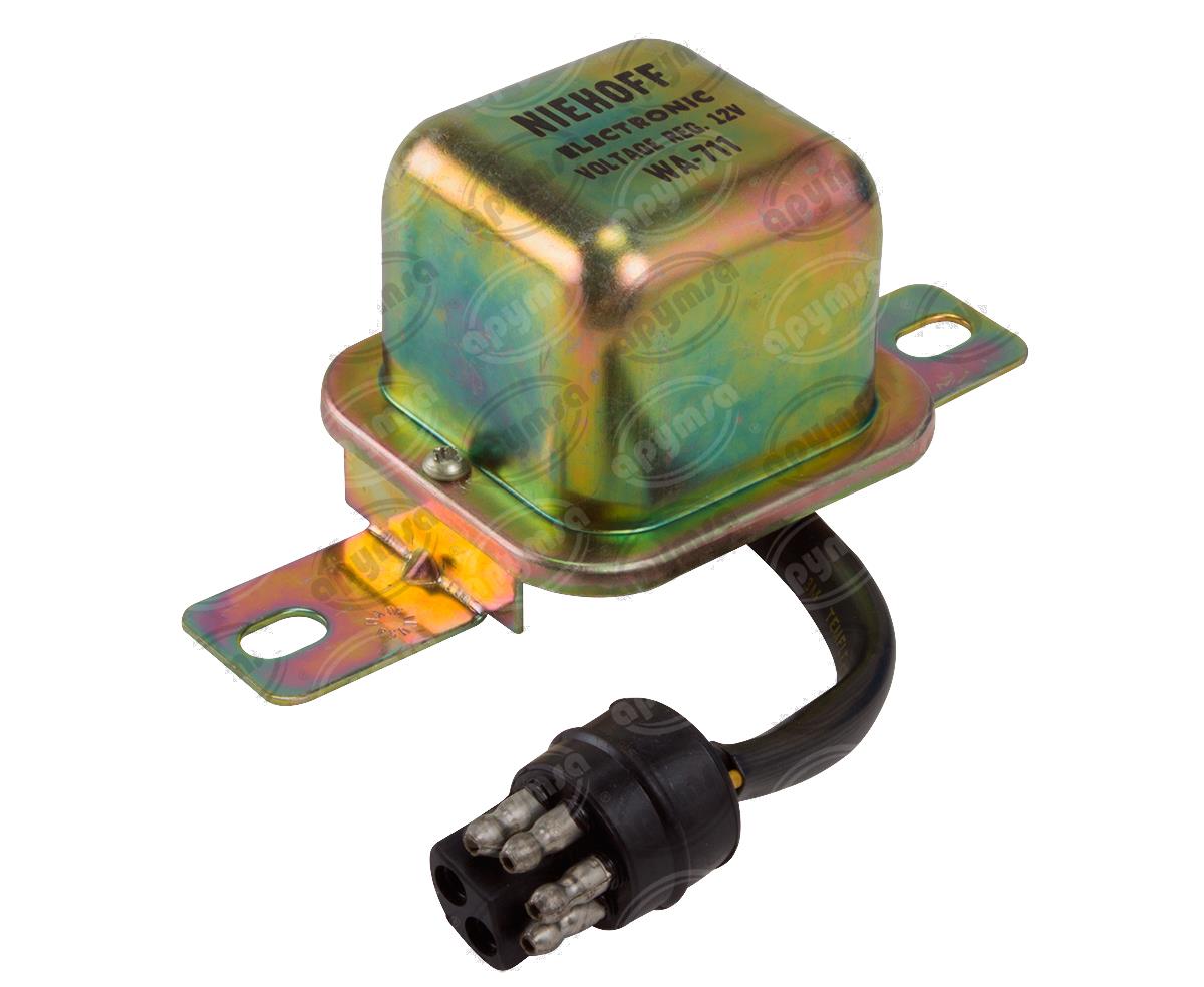 REGULADOR VOLTAJE ALTERNADOR HITACHI ER/EF 12V 50A CONECTOR REDONDO TRANSPO IH816 