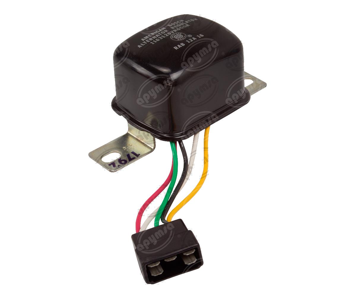 REGULADOR VOLTAJE ALTERNADOR HITACHI ER/EF 12V 50A CONECTOR RECTANGULAR TRANSPO IH811 