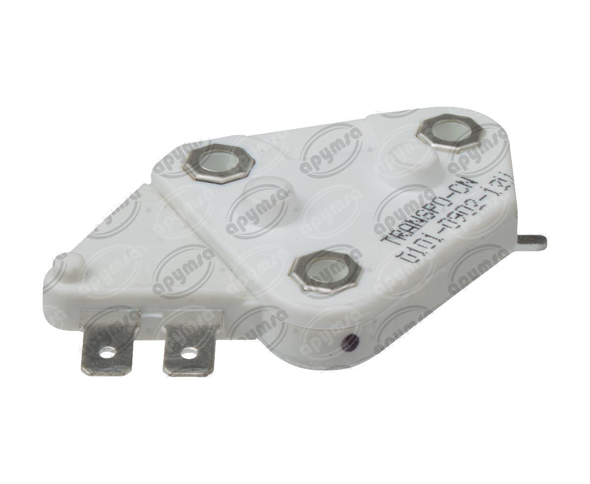 REGULADOR VOLTAJE ALTERNADOR DELCO 10SI, 12SI, 15SI, 17SI, 27SI, IR/EF 12V SIN BORNE TRANSPO D101 