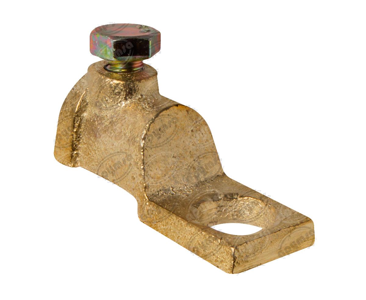 TERMINAL DE BATERIA EMERGENCIA BRONCE TIPO ZAPATA 3/8  PARA CABLE 2/0 NACIONAL 4151302 