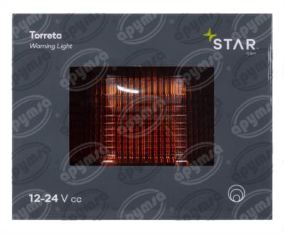 TORRETA TIPO MONTACARGAS AMBAR 12V - 24V LUZ XENON IMAN QBH STAR 4244900 