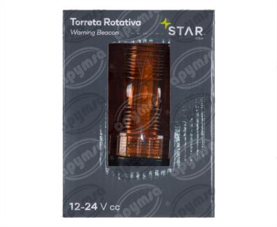 TORRETA TIPO MONTACARGAS AMBAR 12V - 24V 30 LEDS DOBLE DESTELLO ATORNILLABLE QBH STAR WL-29LED 