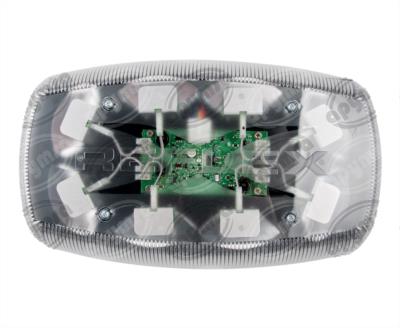 TORRETA TIPO PATRULLA AMBAR 12V - 24V ATORNILLABLE 8 MODULOS DE LEDS ECCO 5585CA 