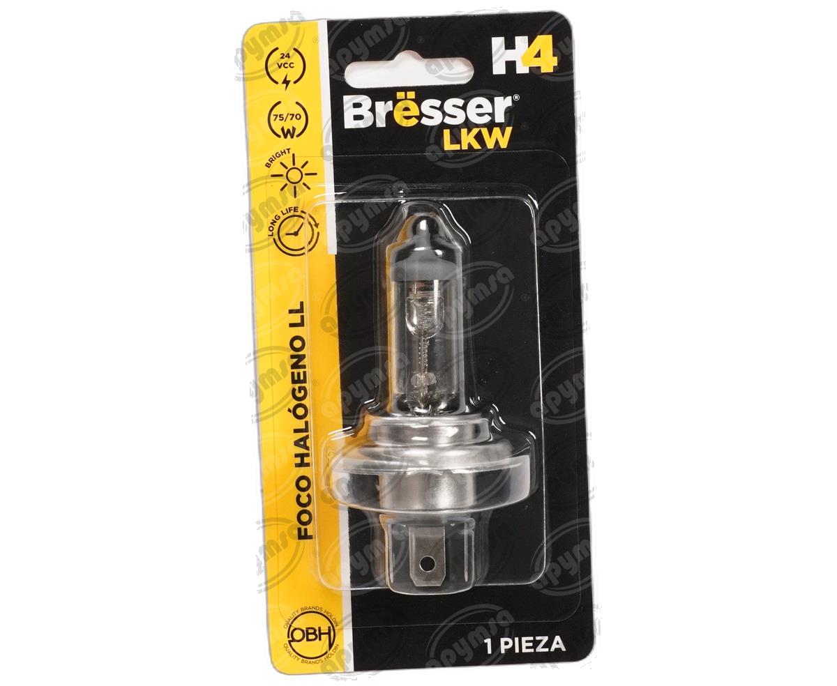 FOCO HALOGENO H4 / 9003 TRANSPARENTE 24V 75/70WW LONG LIFE BRËSSER-LKW 09UUN2B062 