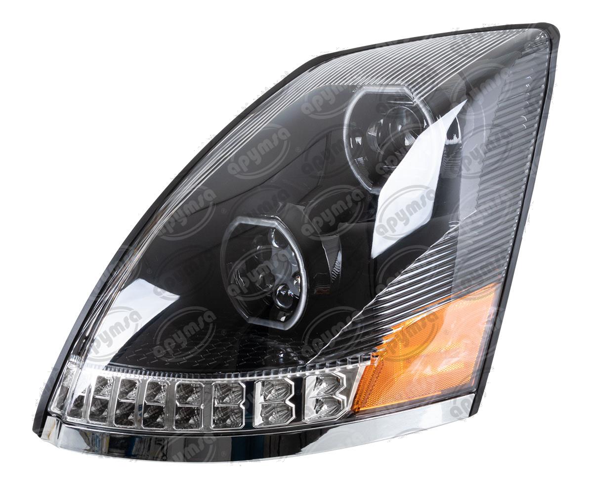 UNIDAD PRINCIPAL IZQUIERDA TRANSPARENTE VOLVO VNL  FONDO NEGRO CON KIT DE INSTALACION BRËSSER-LKW 19TVO12L128 