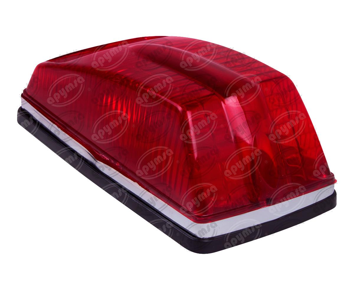 LUZ POSICION MICA ROJA 12V TIPO ZEPELIN METALICO MINIBUS CAPRE PLASTICOS RECORD 935-2R 