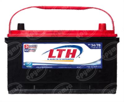 BATERIA AUTOMOTRIZ (+) / (-) 12V 17 PLACAS 34/78 750A POSTE Y TORNILLO LTH L-34/78-750 
