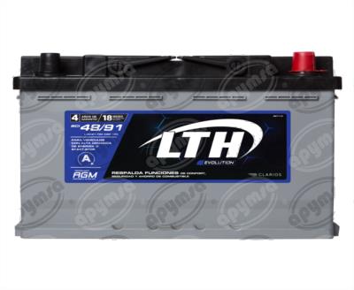 BATERIA AUTOMOTRIZ (-) / (+) 12V 48/91 BCI 760A AGM LTH L-48/91-760 AGM 