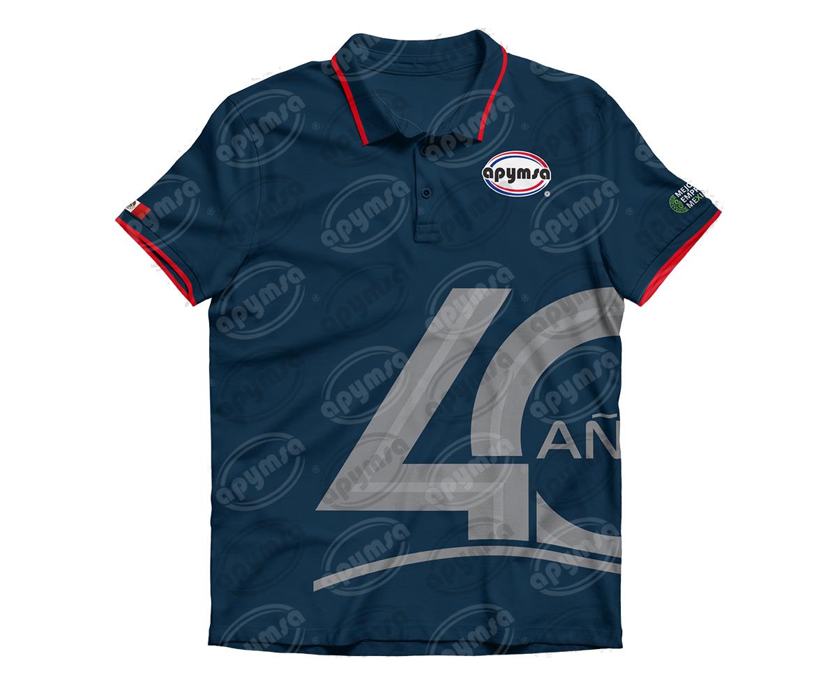 PLAYERA POLO 40 AÑOS APYMSA DAMA (XXG)  (MKT) 
