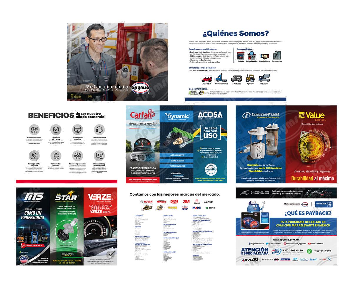 FOLLETO PUBLICITARIO PARA BARRIDAS COMERCIALES BROCHURE APYMSA  (RETAIL) 