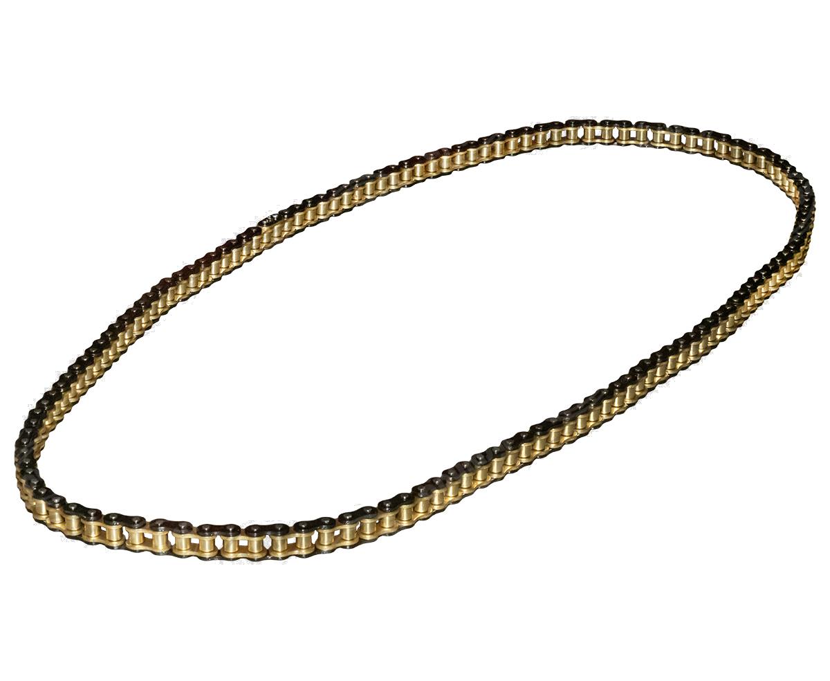 CADENA MOTOCICLETA 428H-136L NEGRO/DORADO VENDELL 428H-136L BLACK/GOLD 
