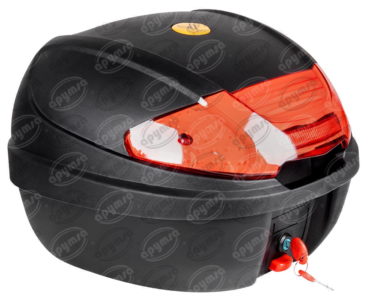 CAJA MOTOCICLETA 30L NEGRA/ROJO VENDELL YM-0830 