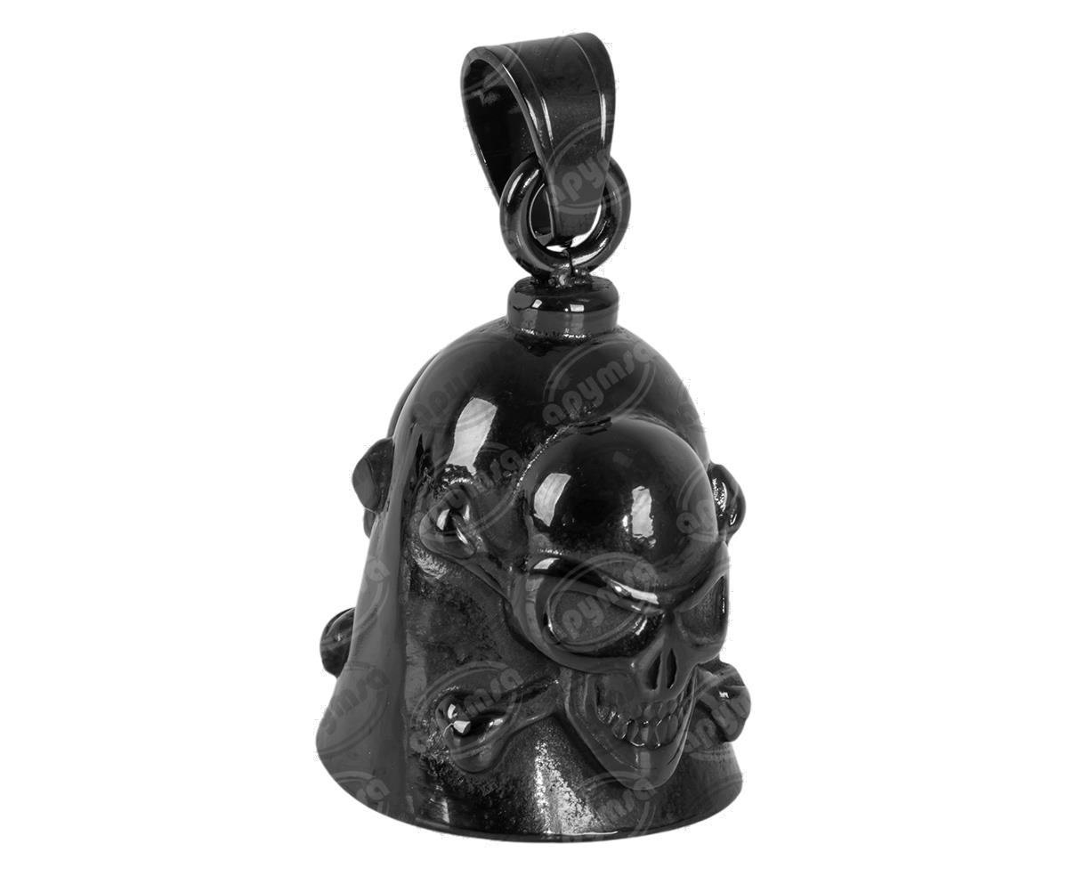 CAMPANA DECORATIVA NEGRA CALAVERA B VENDELL BIKER BELL 