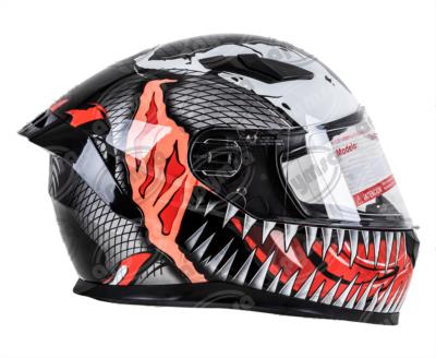 CASCO CERRADO DOBLE VISOR CON GRÁFICO TIPO VENOM MODELO 1 TALLA "M" IMPORTADO 129 VENOM M1 (M) 