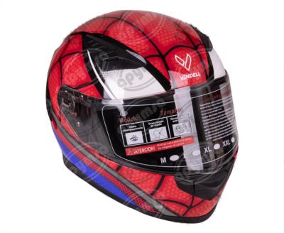 CASCO CERRADO DOBLE VISOR CON GRÁFICO TIPO SPIDERMAN TALLA "XL" VENDELL MOD. 129 PLUS FULL FACE 