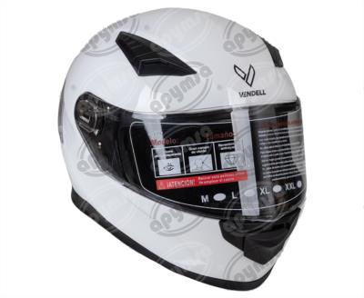 CASCO CERRADO DOBLE VISOR BLANCO TALLA "L" VENDELL MOD. 129 PLUS FULL FACE 