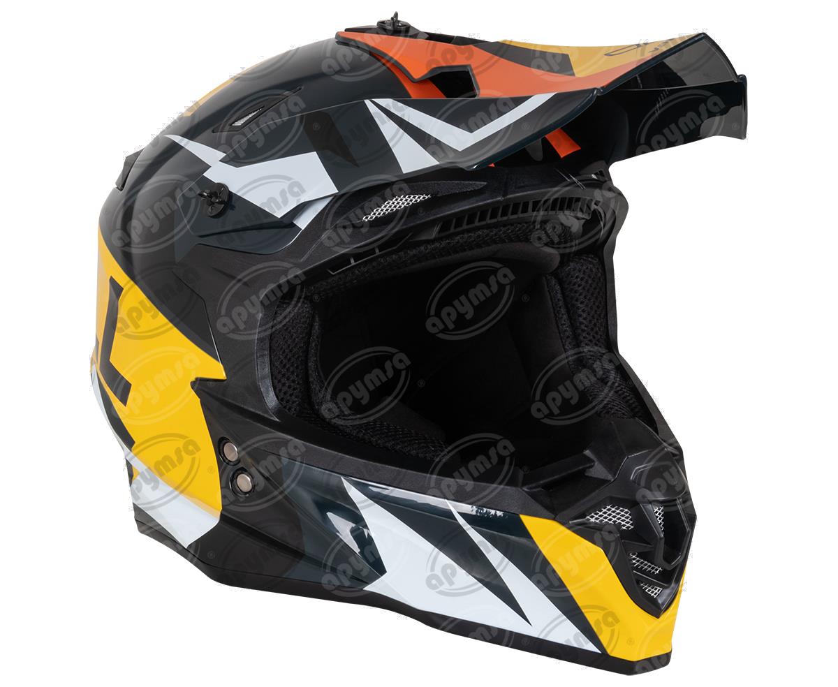 CASCO CROSS INTREPID NEGRO/AMARILLO XL VENDELL 217 