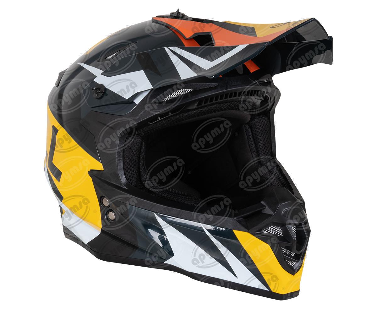 CASCO CROSS INTREPID NEGRO/AMARILLO XXL VENDELL 217 
