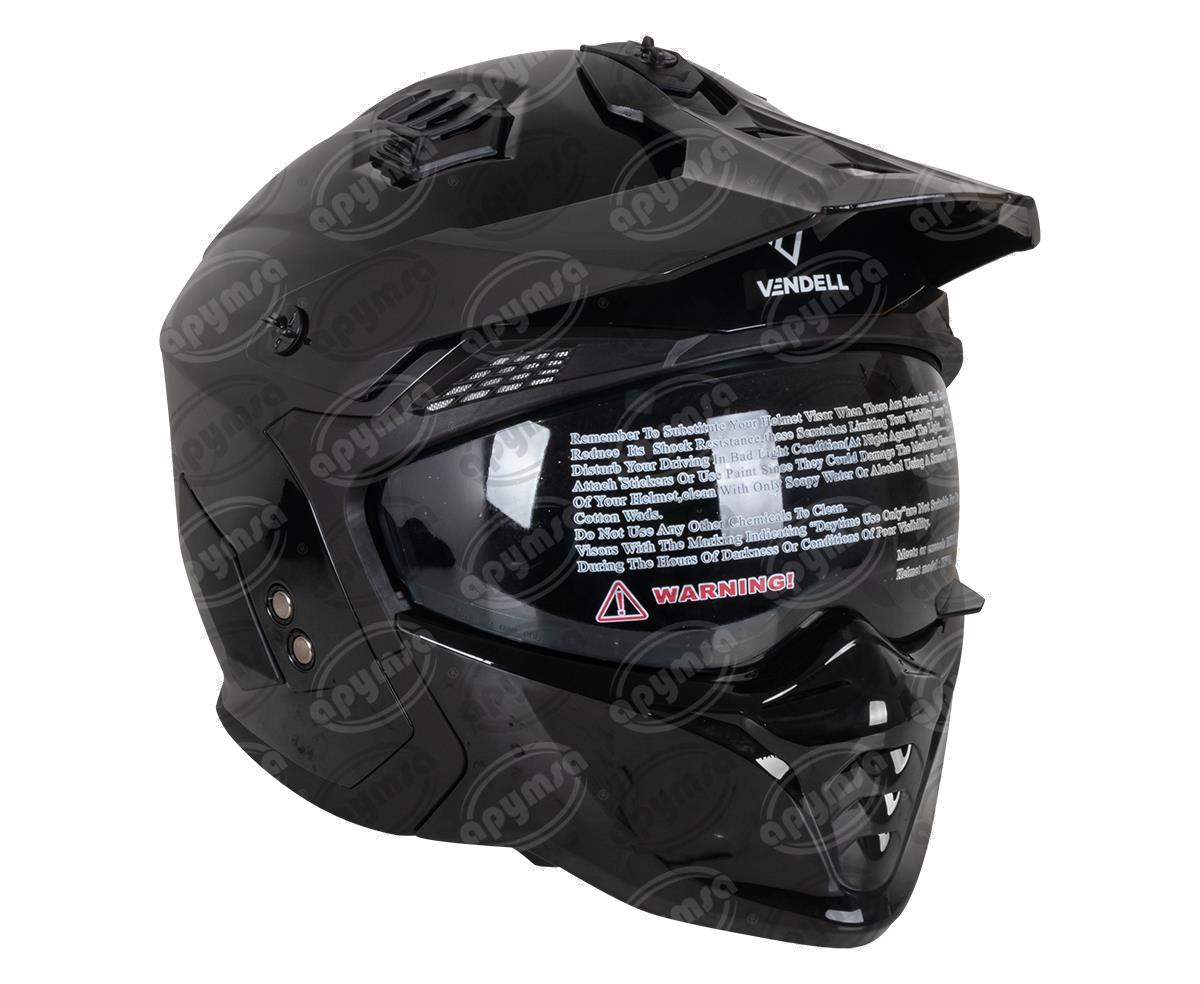 CASCO DESMONTABLE COMBAT NEGRO XL VENDELL 711 