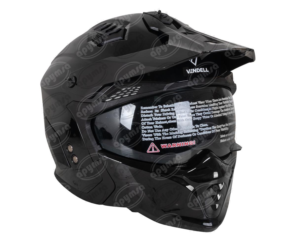CASCO DESMONTABLE COMBAT NEGRO XXL VENDELL 711 