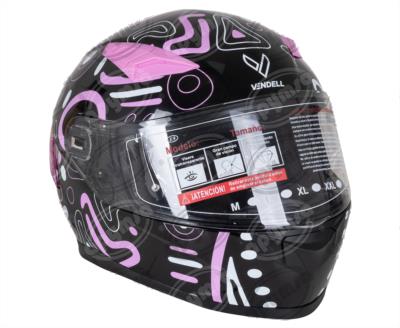 CASCO CERRADO DOBLE VISOR DOODLE LILA M VENDELL 129 