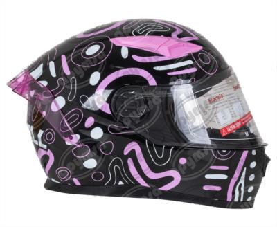 CASCO CERRADO DOBLE VISOR DOODLE LILA M VENDELL 129 
