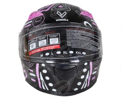 CASCO CERRADO DOBLE VISOR DOODLE LILA M VENDELL 129 